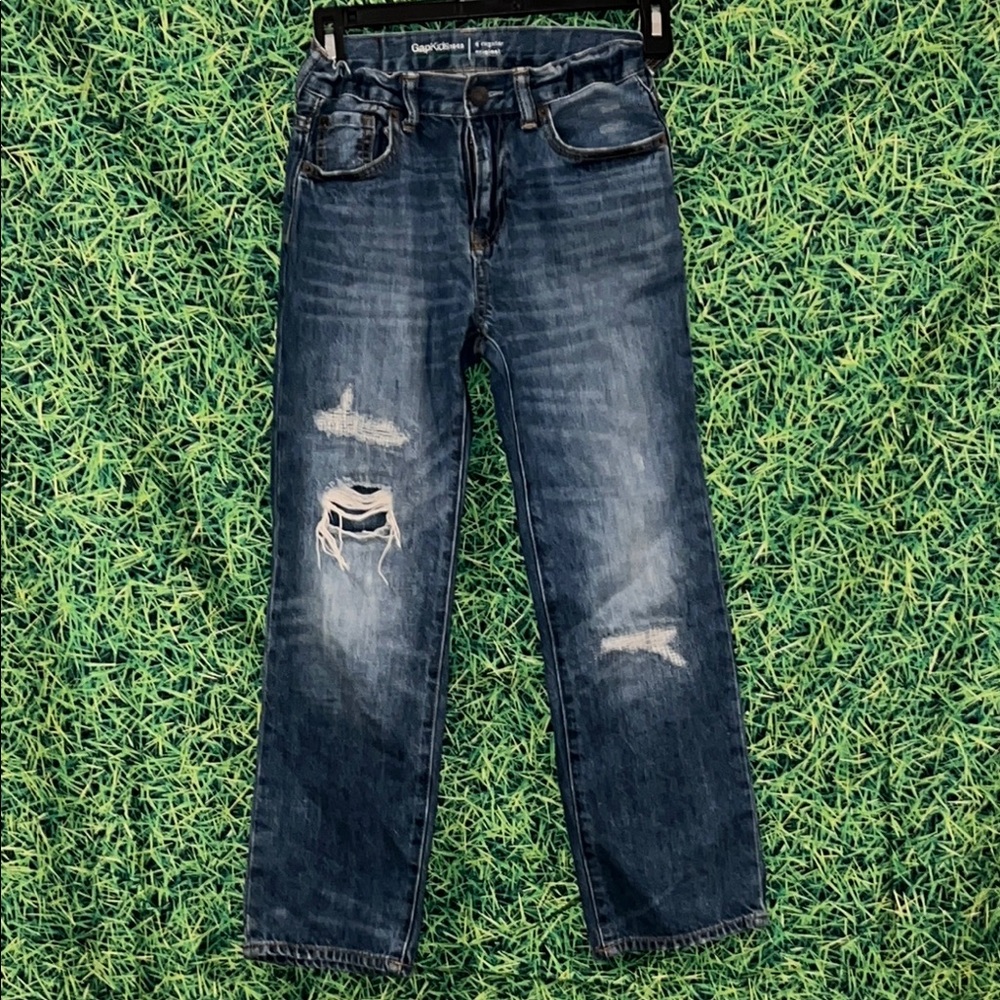 Kids Blue Distressed Gap Jeans
